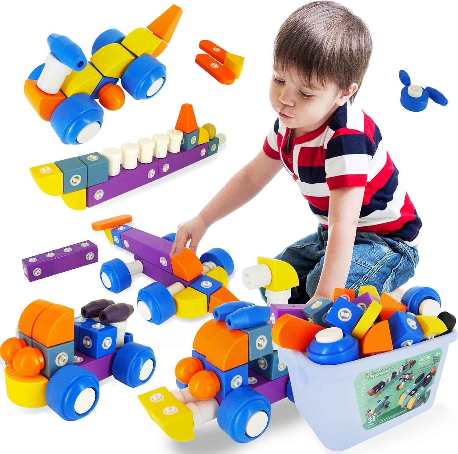 Building Blocks Toy for Kids, Create Puzzle Kids Building