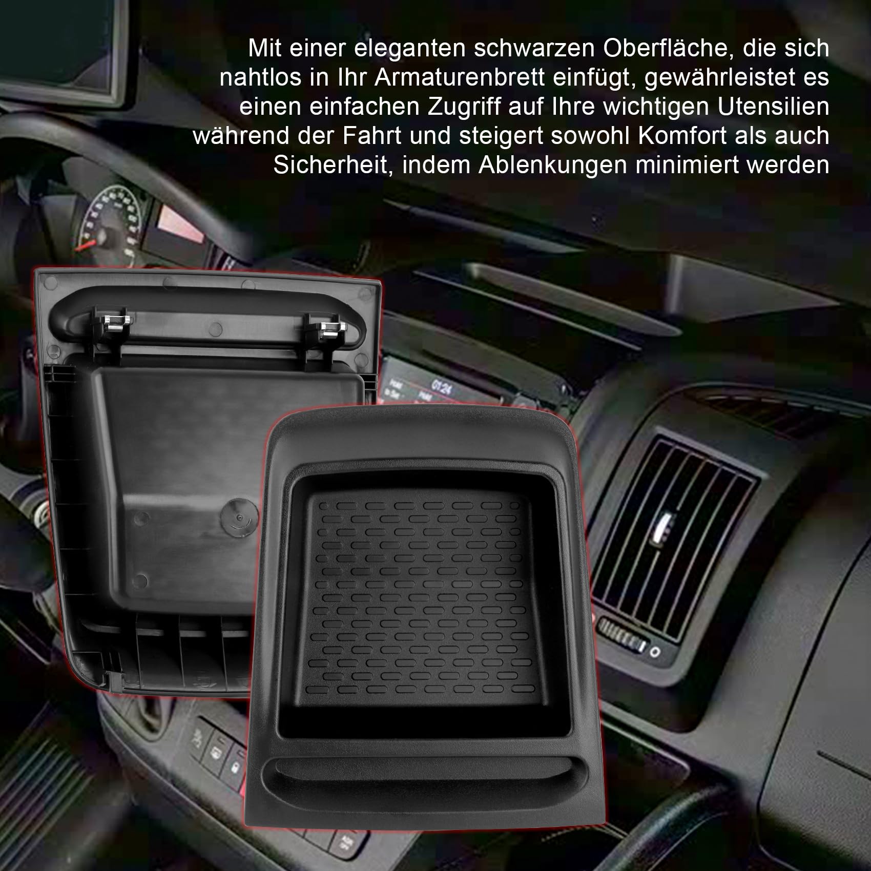 Auto Armaturenbrett Aufbewahrungsbox Mittelkonsole Instrument Aufbewahrungsbox für FIAT Ducato Peugeot Boxer Citroen Relay ab 2014, Ablage Armaturenbrett Organizer Tablett 735699812