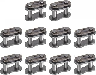uxcell 10Pcs Chain Master Connector Link Roller, 1/2" Pitch Carbon Steel, Standard Connecting Split Links for 08B Chain