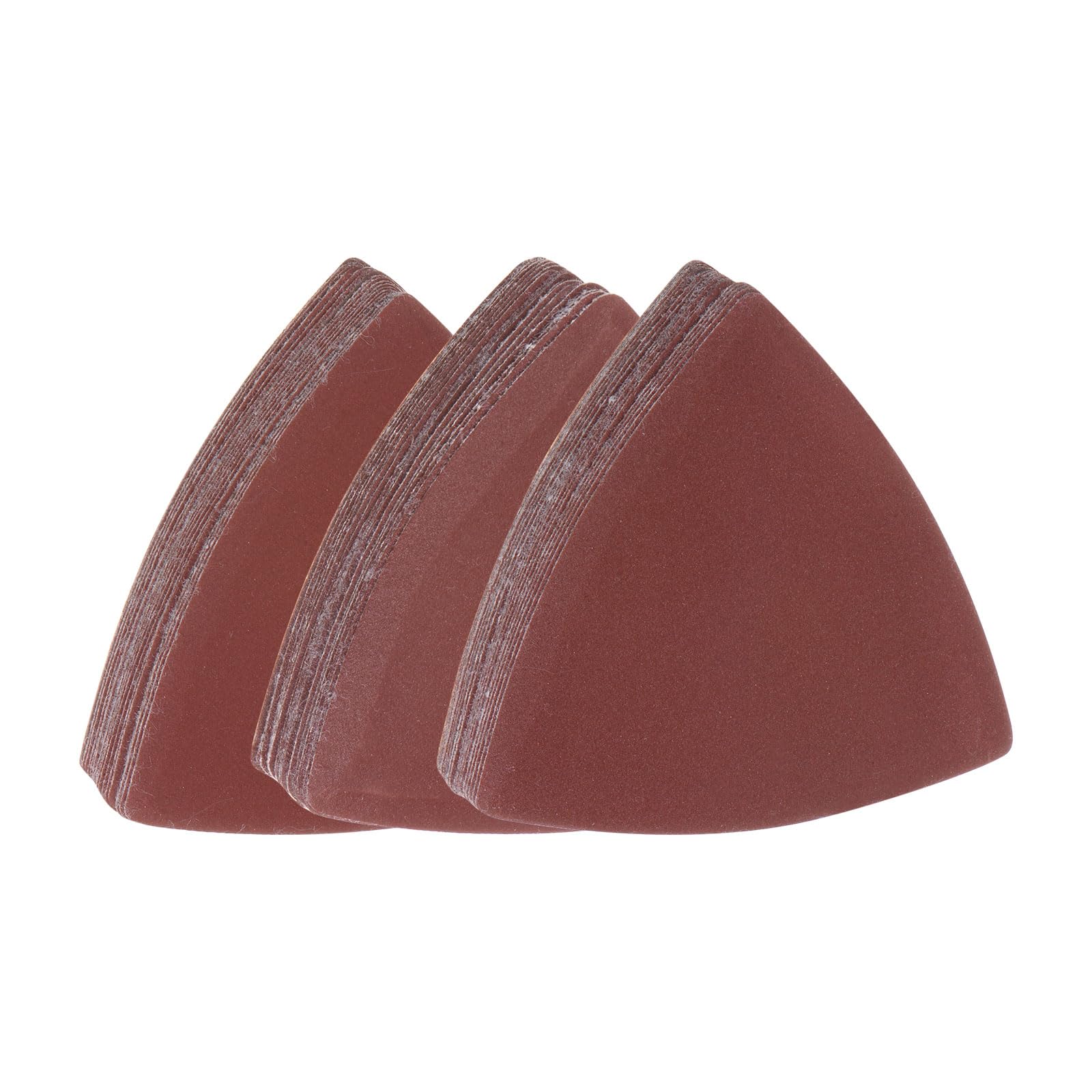 HARFINGTON 60pcs Triangular Hook & Loop Sandpapers 320/400/600 Grits 3-1/8" Aluminum Oxide Sanding Pads Mouse Detail Sander Papers Multitool Sheets