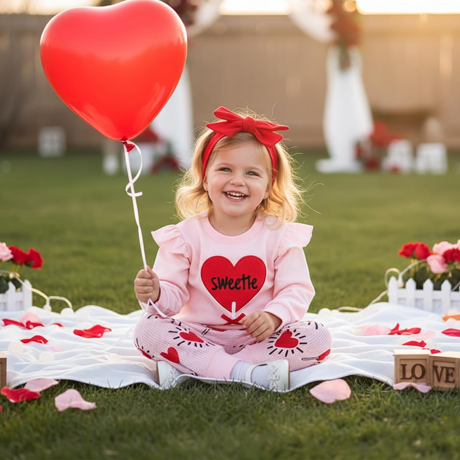 FYBITBO Toddler Baby Girl Easter Outfit Bunny Carrot Print Long Sleeve Ruffle Sweatshirt Pants Set 2Pcs Infant Spring Clothes - Image 4