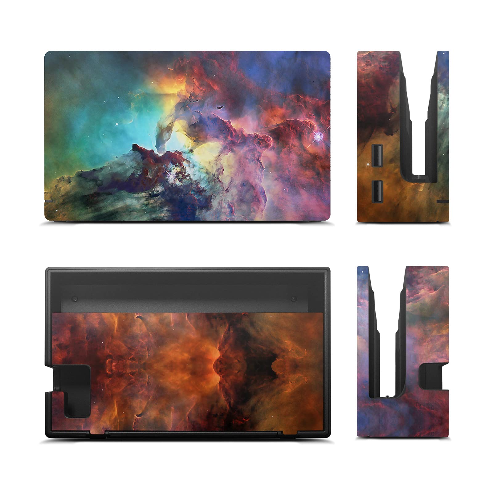 Head Case Designs Oficjalnie Licencjonowany Cosmo18 Laguna Mglawica Sztuka Mix Naklejka Winylu Skóry Naklejka Pokrywa Kompatybilny z Nintendo Switch Console & Dock & Joy-Con Controller Bundle