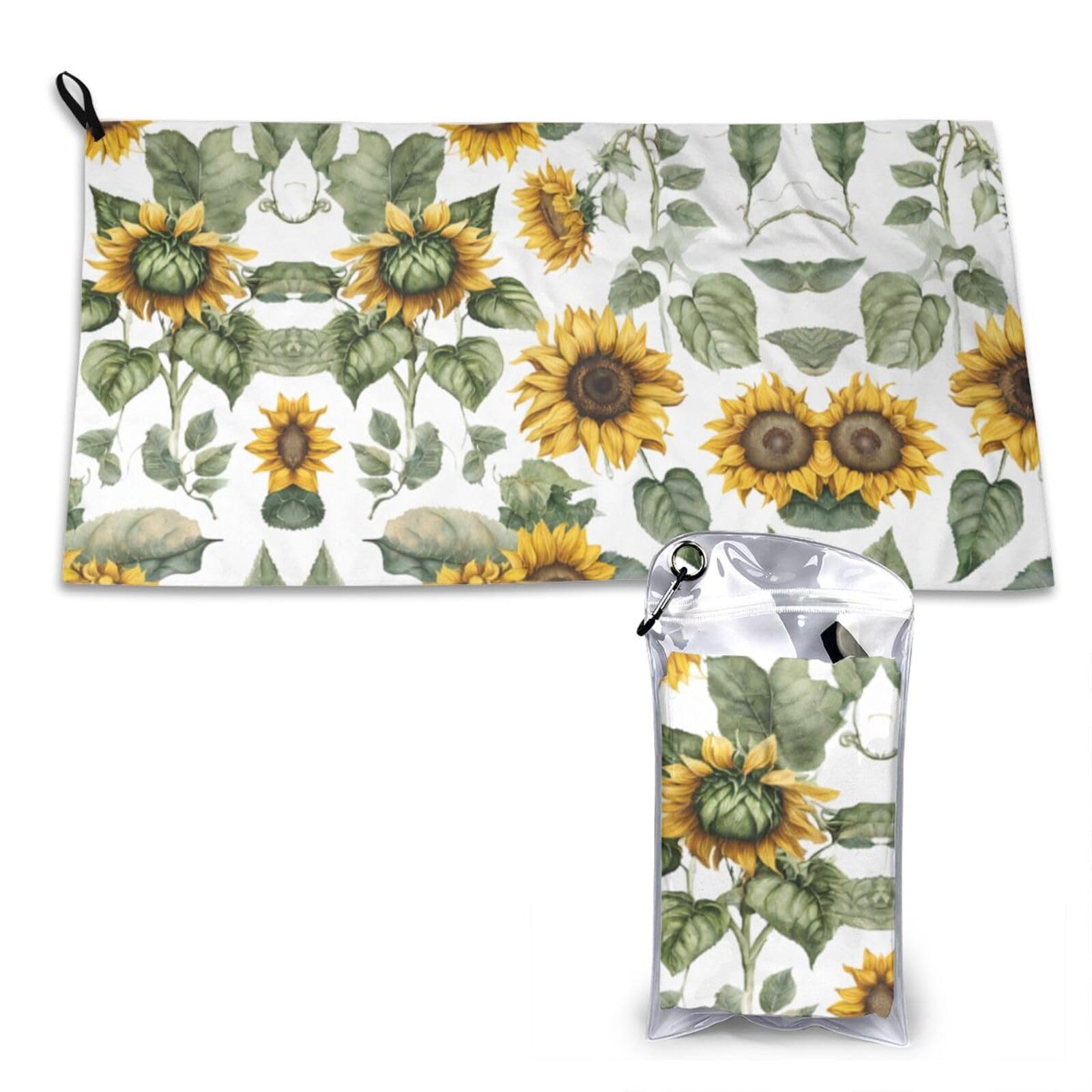 Fresh Sunflower Print Cooling Towel, Gym Towel,Cooling Towels For Neck, Soft Breathable Travel Cool Towel,Sports Towels For Gym,Camping