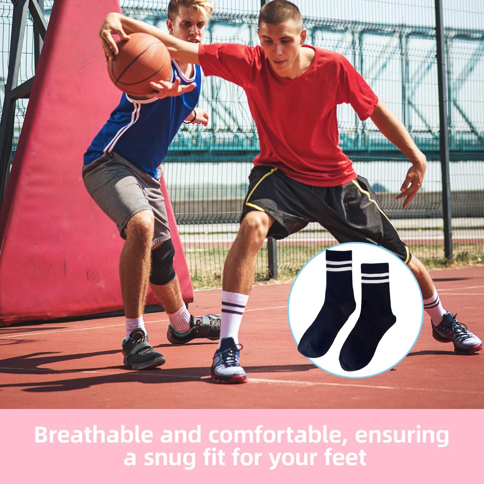 Calcetines niña Deportivos 6 Pares Calcetines Altos algodón elástico Multicolor para Deporte y Uso Diario Primavera Verano otoño Invierno