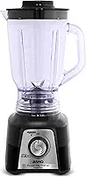 Liquidificador Arno Powermix 700W LQ35, Preto, com 4 Lâminas Zelkrom, Tecnologia Limpa Fácil e Controle de Velocidade Comfort Control, 220V
