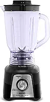 Liquidificador Arno Powermix 700W LQ35, Preto, com 4 Lâminas Zelkrom, Tecnologia Limpa Fácil e Controle de Velocidade Comfort Control, 110V