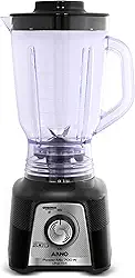 Liquidificador Arno Powermix 700W LQ35, Preto, com 4 Lâminas Zelkrom, Tecnologia Limpa Fácil e Controle de Velocidade Comfort Control, 220V