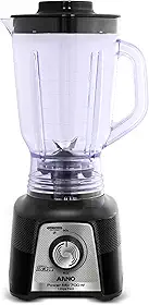 Liquidificador Arno Powermix 700W LQ35, Preto, com 4 Lâminas Zelkrom, Tecnologia Limpa Fácil e Controle de Velocidade Comfort Control, 220V