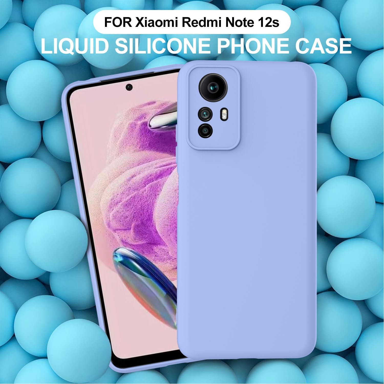 Cover Per Xiaomi Redmi Note 12S Con Anello Girevole – Custodia Morbida TPU Bordo Dorato Antigraffio Viola - 3