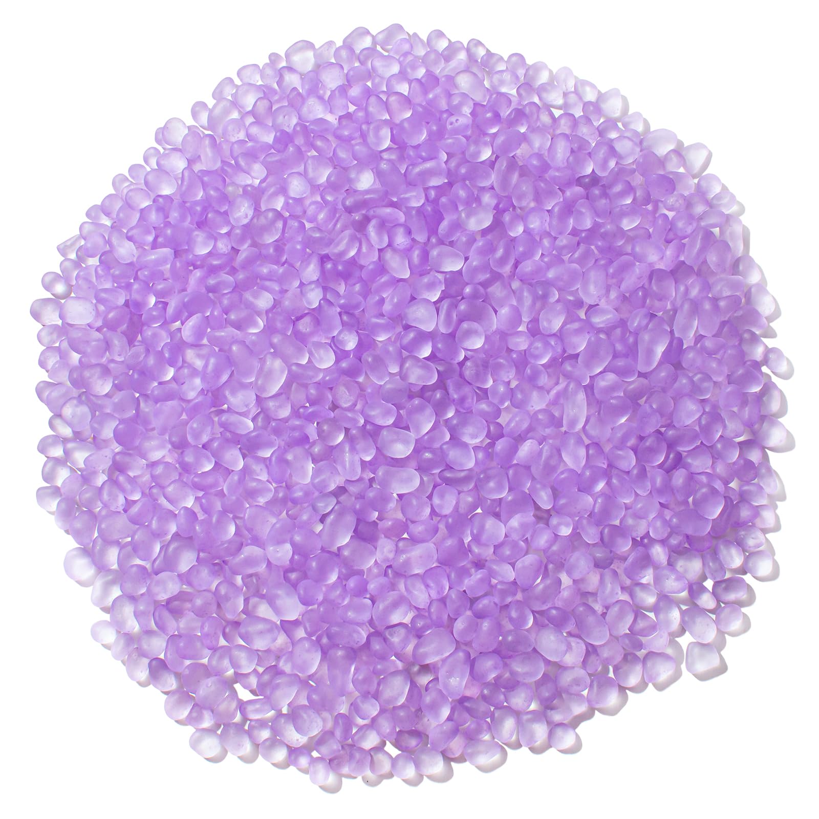 Keedolla Purple Fish Tank Rocks Gravel, 400g/0.9LB Frosted Sea Glass Pebbles Gemstones for Aquarium, Plant Pots, Seaglass DIY Crafts and Home Decor