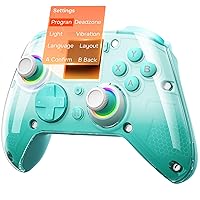 Vista 12 de GUSGU G7 Wireless Gaming Controller with Interactive Screen, 1000Hz Polling Rate, Hall Joysticks & Triggers, 4 Programmable Buttons, Compatible with