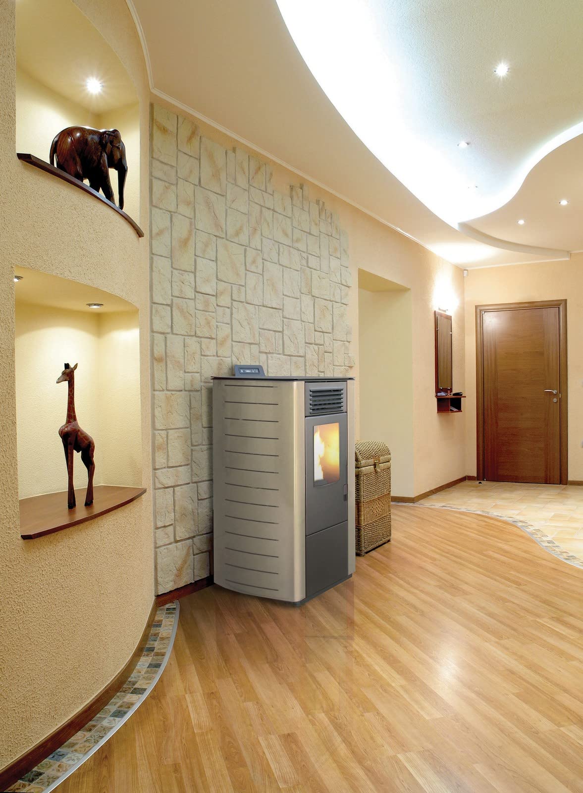 1PEZZO STUFA PELLET 7 KW KING 78 SABBIA (78SKI)