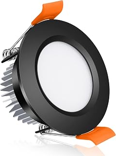 inShareplus 2 Inch LED Recessed Lighting, Black Downlight Dimmable 3W (35W Equivalent), 5000K Daylight White, CRI 80+, Recessed Light Fixtures with LED Driver, 1 Pack