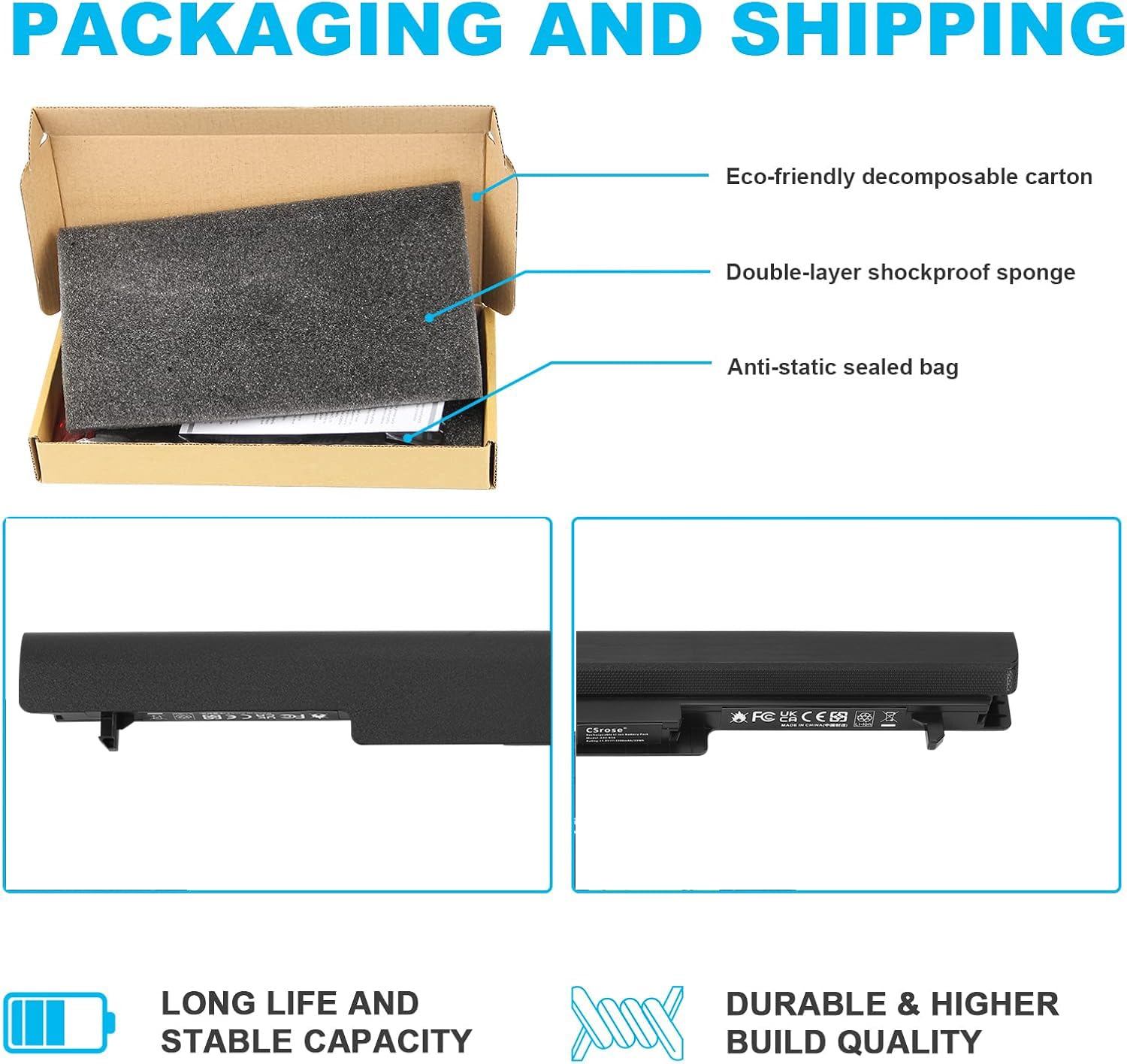 A31-K56 A32-K56 A41-K56 A42-K56 Batteria per Asus A56C A56CB A56CM K56LM2H K56C K56CB K56CM S550C S550M S56C S56CB S56CM R505C R505CB K46C R405 R505 R550C S46CM S505C s56cm-xx079h K56LM9C