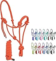 Vista 5 de Resistance Halter de cuerda ajustable de nailon liso con plomo a juego de 6 pies
