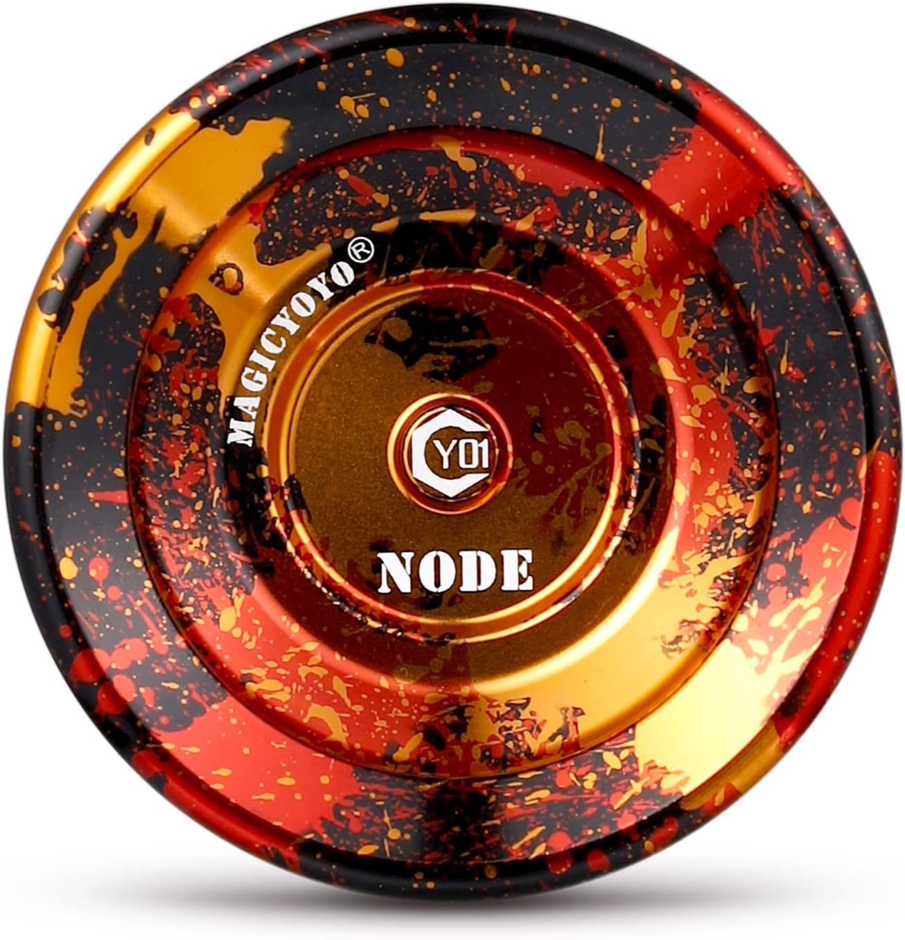 Pack of 2 Yoyos- MAGICYOYO N11 Black with Golden Dual Purpose Yoyo+ Y01 Black Golden Red Unresponsive Yoyo