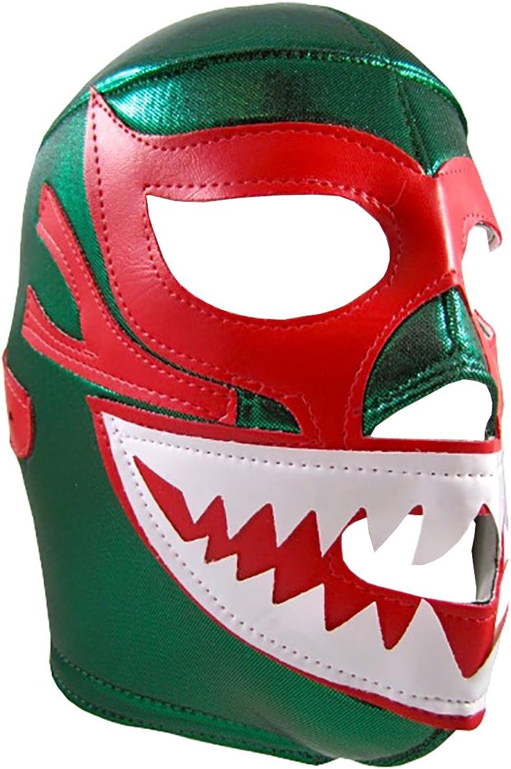 MIL MASCARAS SHARK Adult Lucha Libre Wrestling Mask (pro-fit) Costume Wear - Green