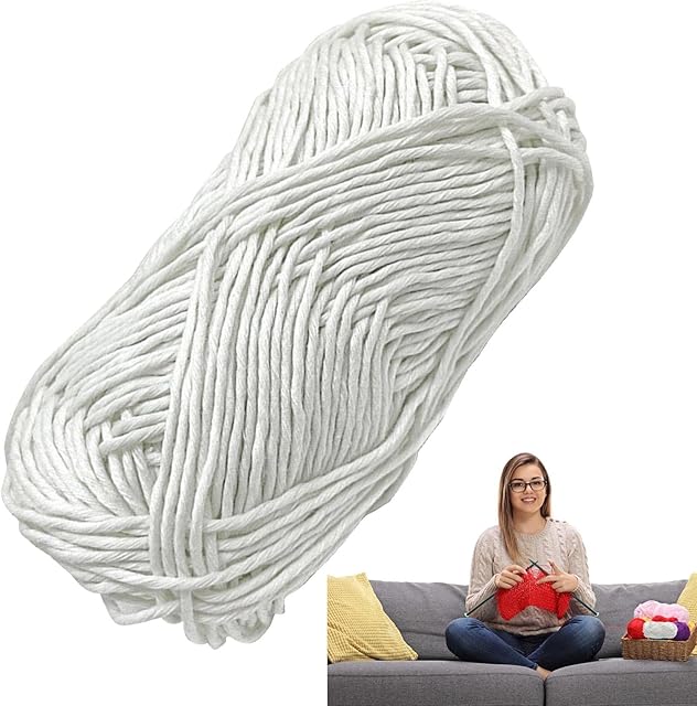 LINGJIONG 2 Rolls Knitting Yarn Glow in The Dark Yarn, Wool DIY Hand Knitted Luminous Yarn 2mm Hand Making Fine Yarn for Knitting and Crafts, Sweaters, Scarfs, Hats, 70m/Roll