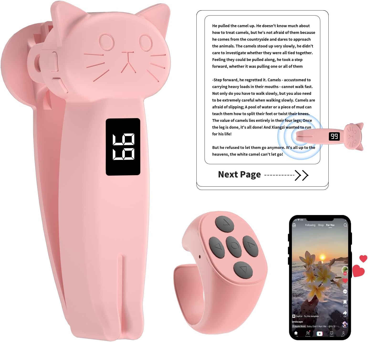 Remote Control Page Turner Ring For Kindle Paperwhite Oasis - View #8