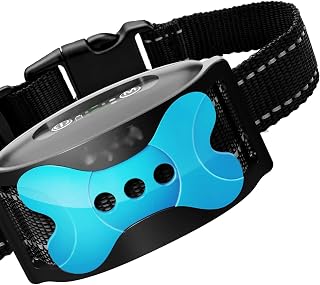 Cão Bark Collar- Recarregável Bark Collar- Humano, sem choque Barking Collar- Com Vibração & Beep-Bark Collar para Cães Pequenos, Média e Grande - Anti Barking Collar - Sem Remoto - 8-110 lbs-default