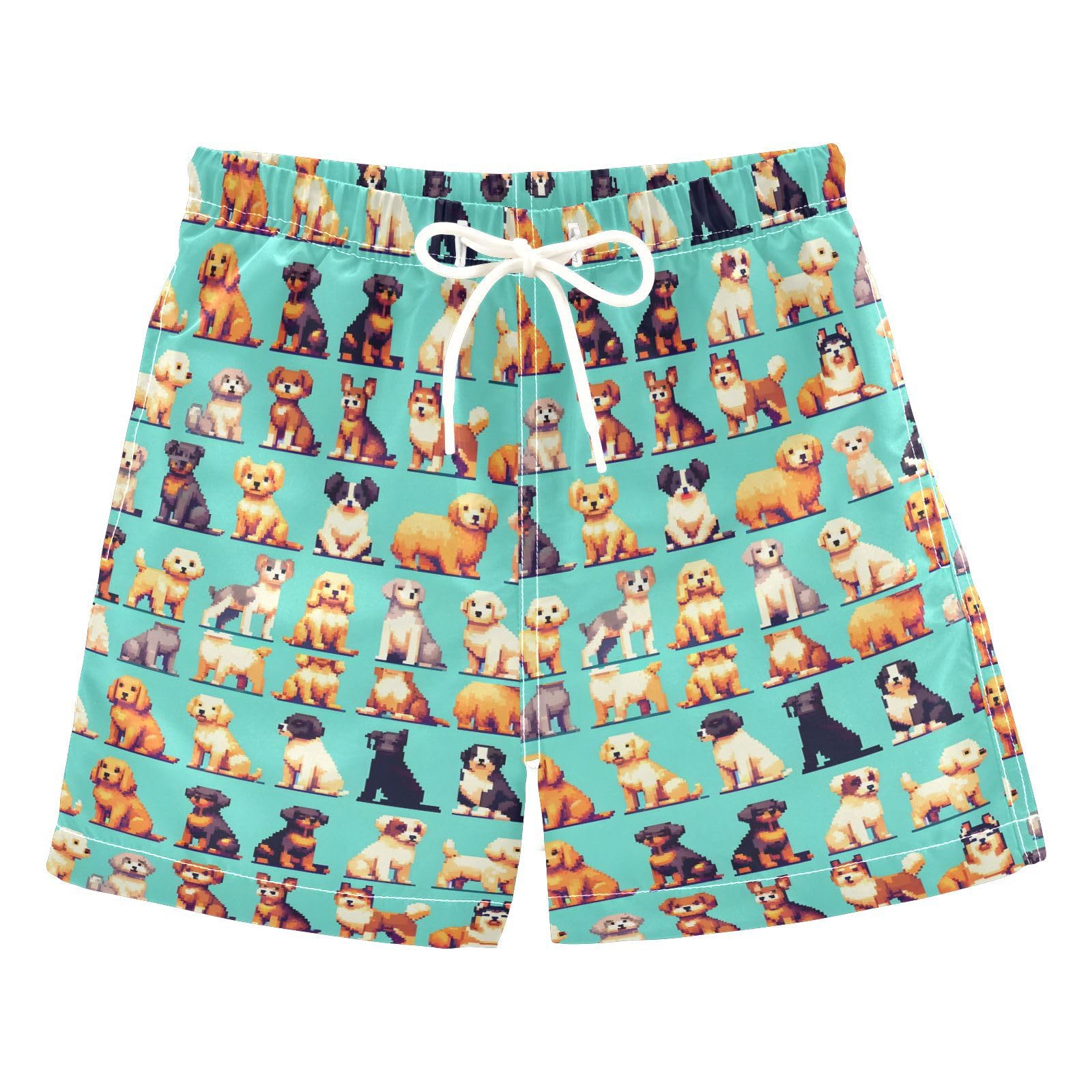 ALAZA Puppy Dog Bulldog Cute Boys' Swim Trunks Beach Shorts Quick Dry Swimsuit 6 Years Multicoloured