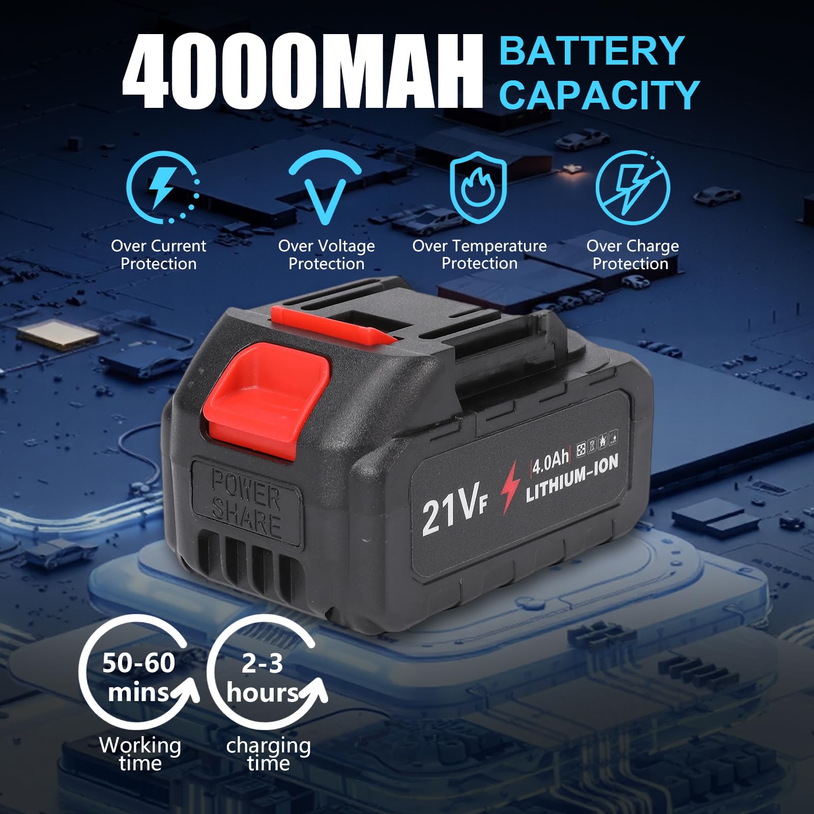 Motosierra telescópica y mini motosierra, 8 pulgadas, motosierra, perca extensible hasta 6-16 pies, 2 x 4000 mAh baterías de poda eléctrica para árboles (azul)