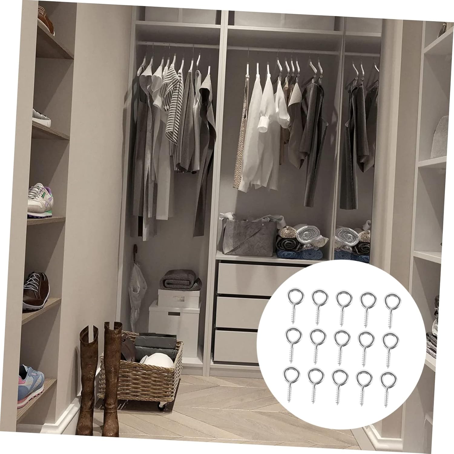 Uonlytech 90pcs Sheep Eye Screw Nails Set DIY Accessory Easy Install for Framing Jewelry Photos Crafts