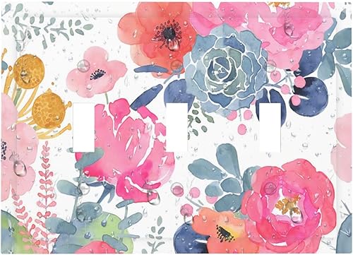 Vista 406 de Cubiertas decorativas de salida de estrella de mar playera, tablero de madera azul de concha de mar de 1 banda, decoración individual GFCI, placa