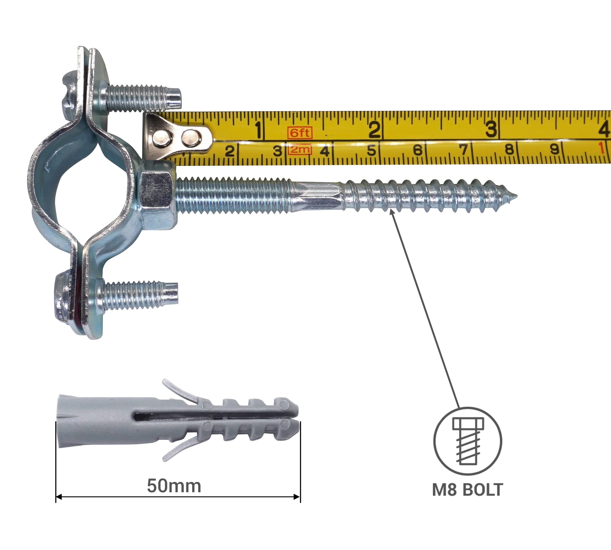 NVent CADDY Pijpbeugels - SSG035RO / Zware buis klem, Gelakt, Rode