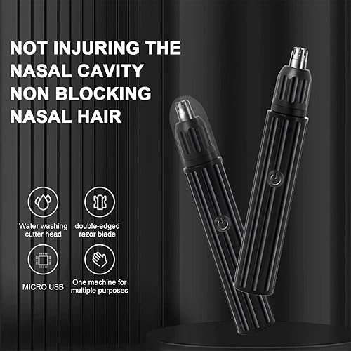 Miniatura 4 de KODEQ Recortadora de vello de nariz. Máquina de afeitar eléctrica recargable de nariz para hombre, herramienta de afeitado de fosa nasal para mujer,
