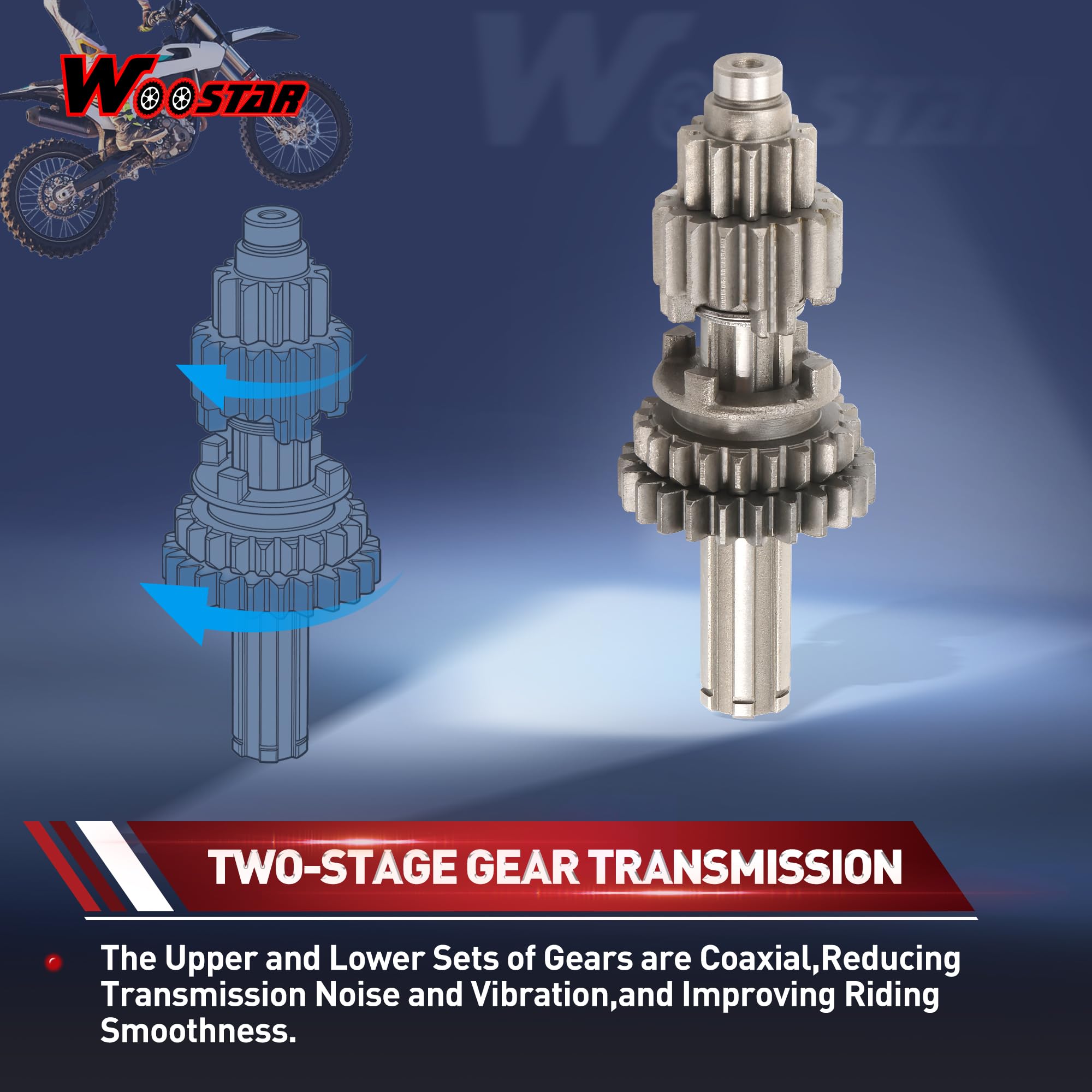 WOOSTAR Motocicleta Caja de Cambios Cigüeñal Principal Reemplazo para YX110 YX125 50cc 110cc 125cc Chinese Motor Scooter Pit Dirt Bike