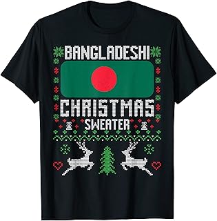 Bangladesh Flag Bangladeshi Christmas Sweater T-Shirt