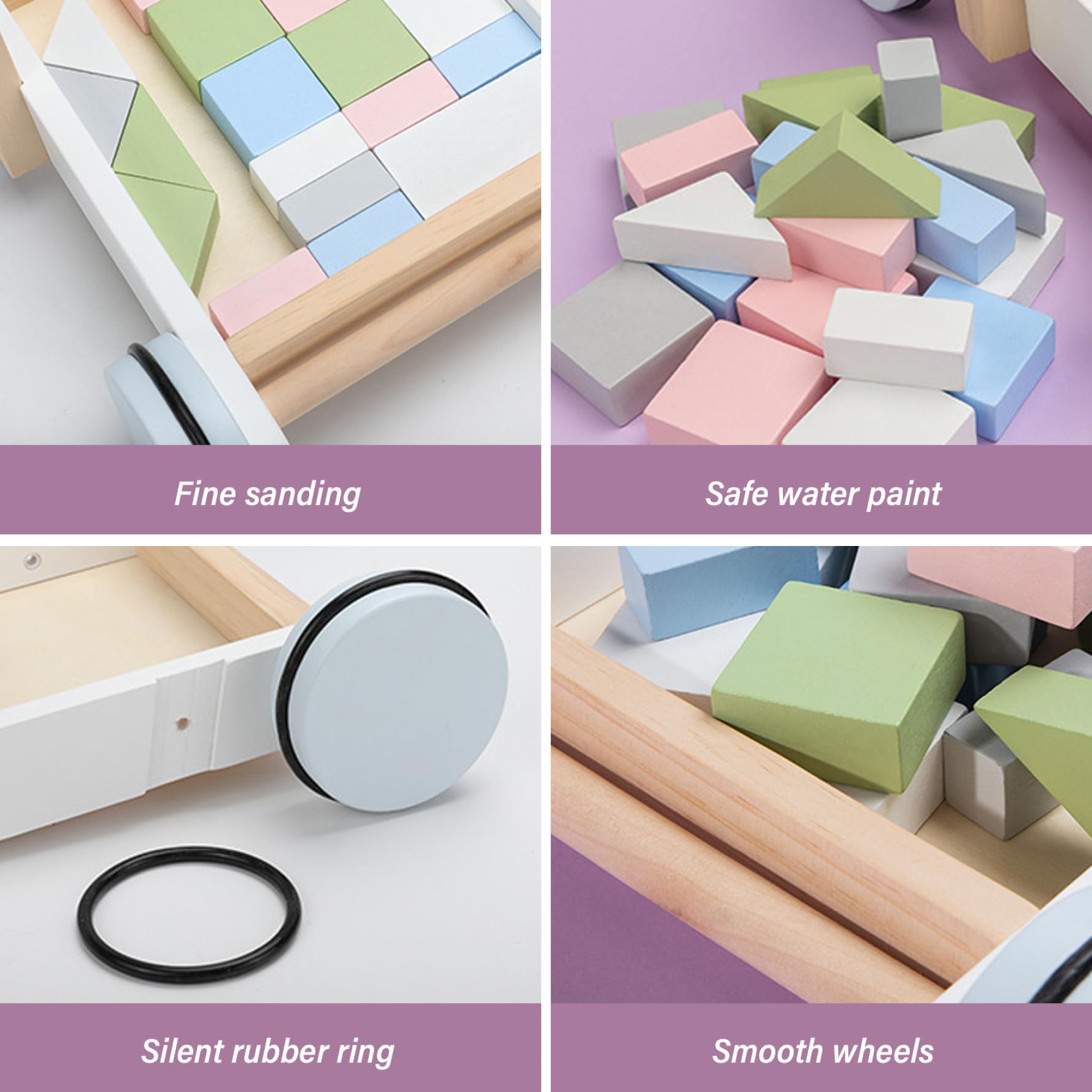 Andador de empuje para bebés, andadores de empuje para bebés de 6 a 12 meses y andador de madera para aprender a tirar, fácil configuración que promueve habilidades esenciales de desarrollo