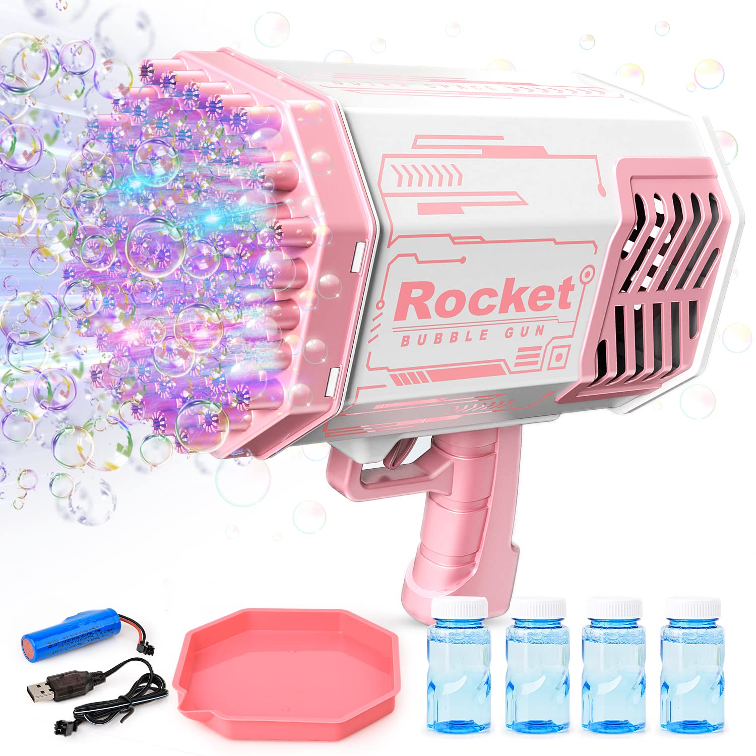 Bubble Lawn Mower For Toddlers 1-3 Bubble Machine Gun For Kids - With ...
