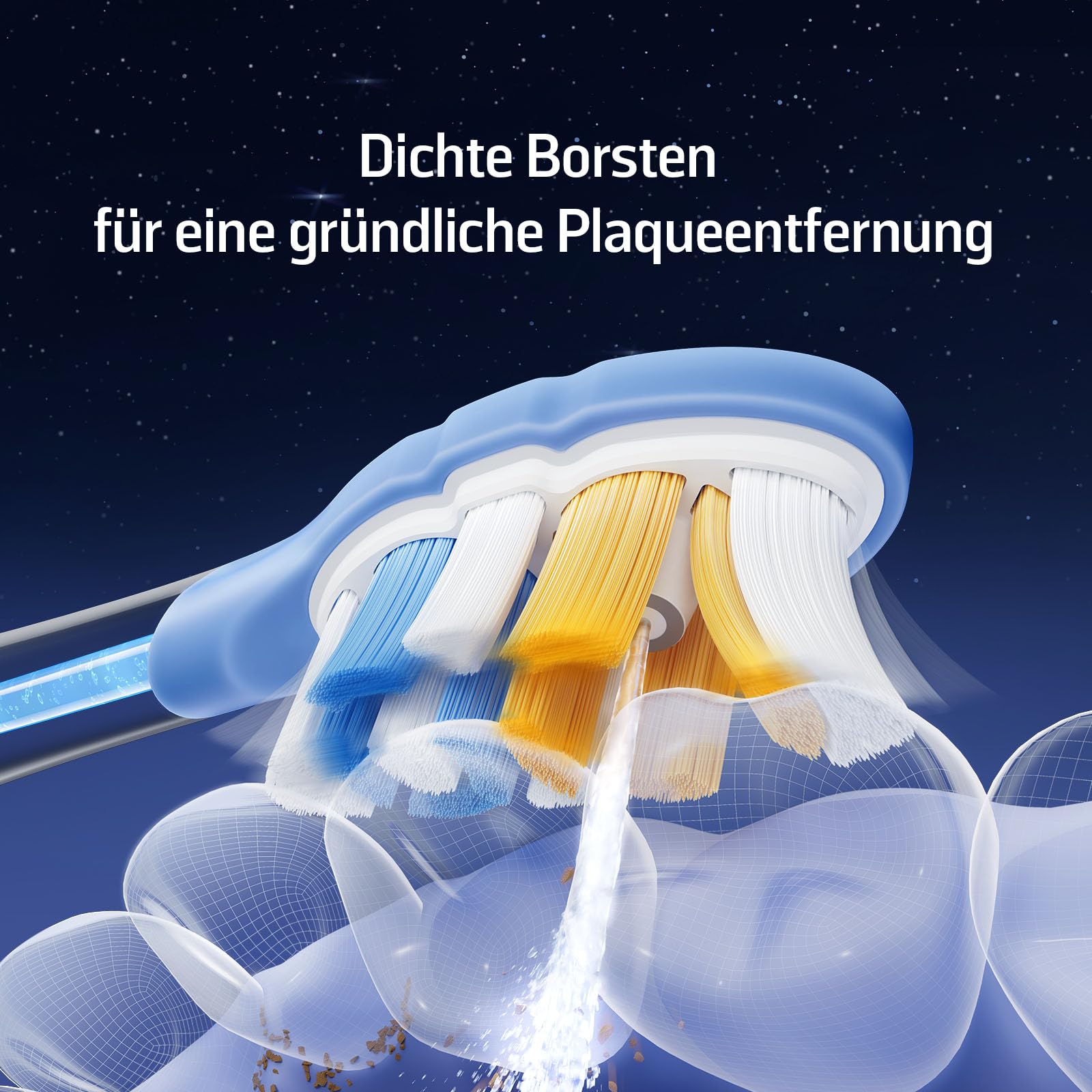 Soocas Multiclean Ultra Clean Zahnbürstenköpfe - 2 Ersatzbürsten, kompatibel mit NEOS II und NEOS II Ultra Elektrozahnbürsten, Weiß