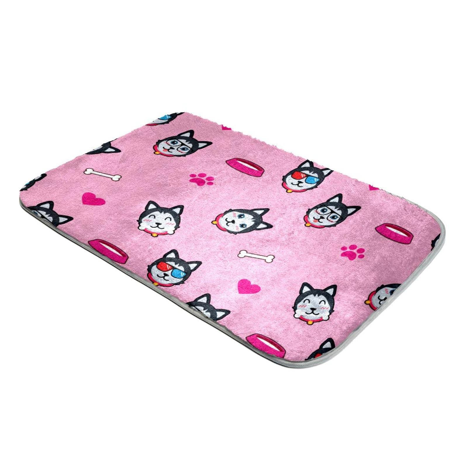 Tapis fausse fourrure husky rose pour une ambiance chaleureuse