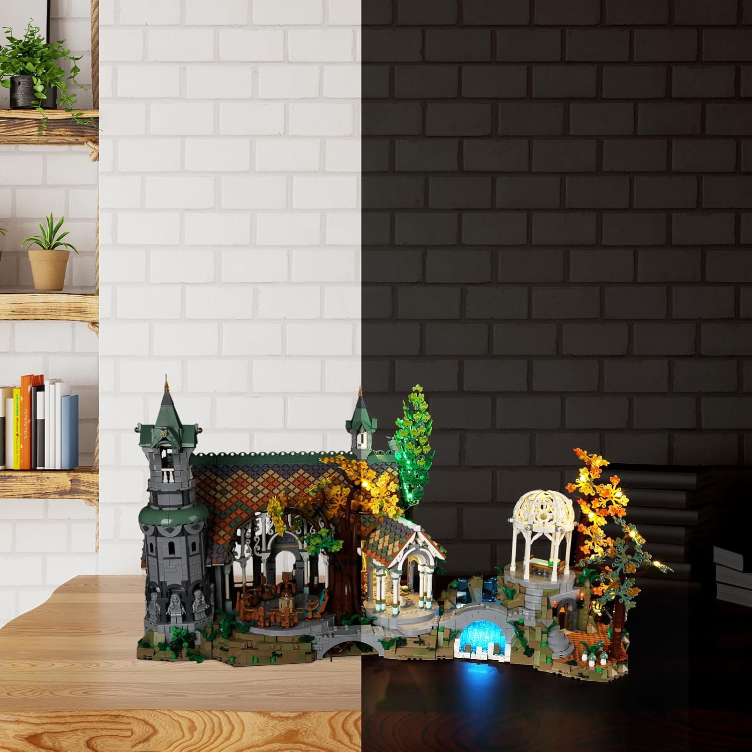 BrickSoul LED RC Light Kit Compatible with Lego The Lord of The Rings: Rivendell 10316 Building Set, Upgrade RC Adjustable Lighting Mode Accessories for Lego Fans, Not Included 10316 Model