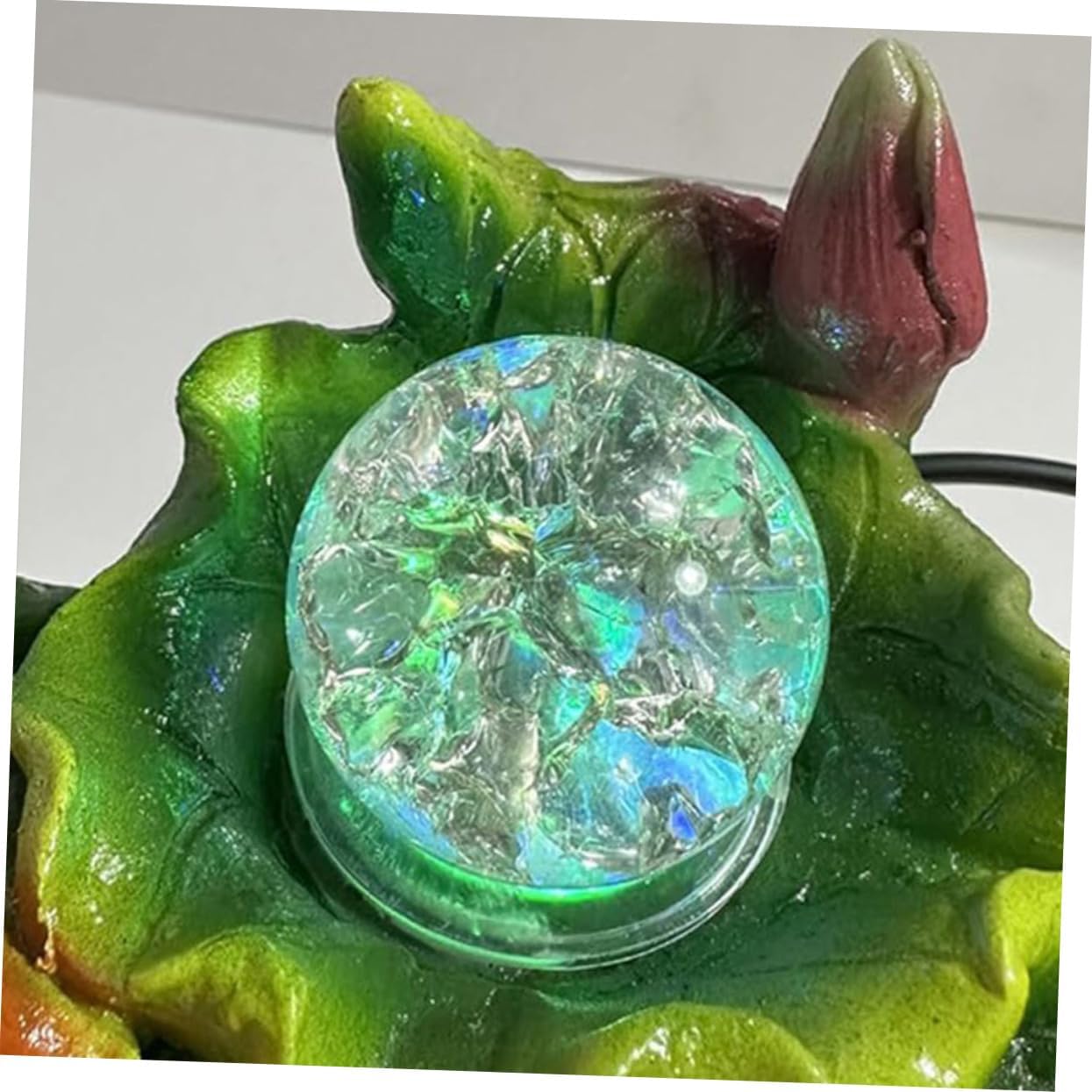 2pcs Transparent Crystal Ball Ornaments for Water Fountain Decor Clear for Home Office Mesmerizing Effects Easy Installation for DIY Projects and Tabletop Crafts