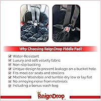 Vista 7 de ReignDrop Piddle Pad Protector de asiento de coche para entrenamiento de niños pequeños y bebés, almohadilla impermeable para asiento de automóvil