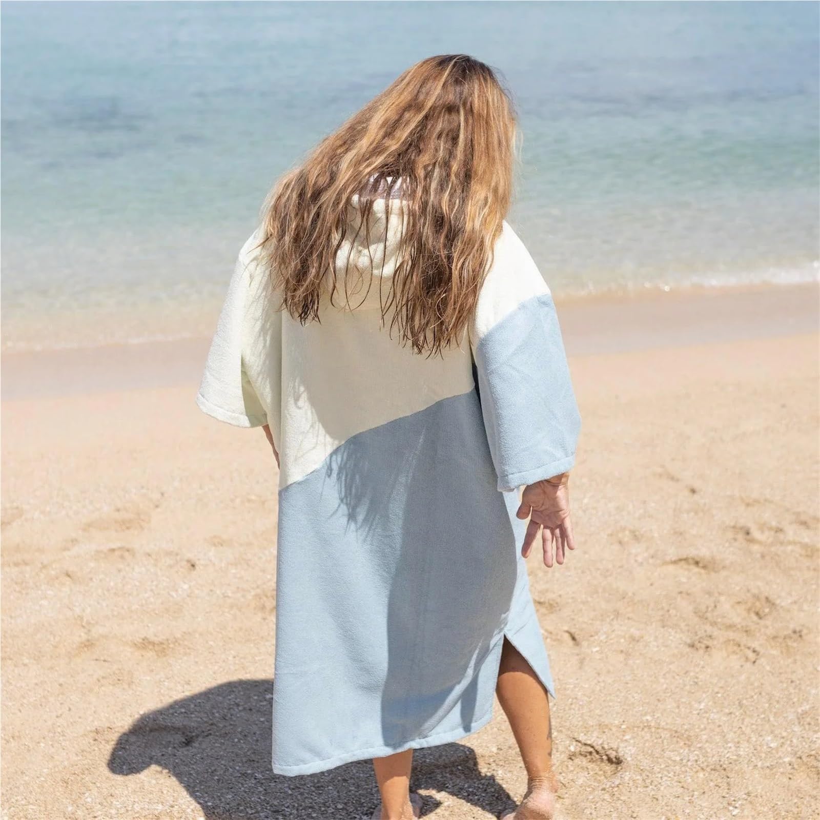 Toalla de Surf Unisex con Capucha, Bata baño, Cambiador, Mantiene el Calor, Poncho Playa Secado rápido, Toalla Buceo Gruesa Poncho de Playa(Green)