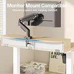 HUANUO 32 x 21 inch Small Electric Standing Desk with 2 Drawers, C-Clamp Mount Compatible, Height Adjustable Sit Stand Desk, Home Office Stand Up Desk with 4 Memory Height Settings, Light Walnut
