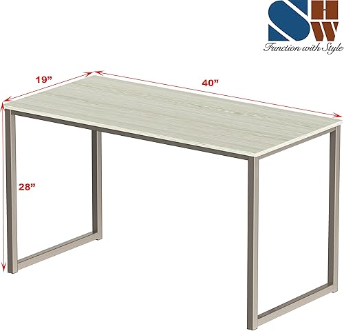 Miniatura 111 de SHW - Escritorio de 32 pulgadas para computador, oficina en casa, roble Roble,Negro,Espresso,Marrón