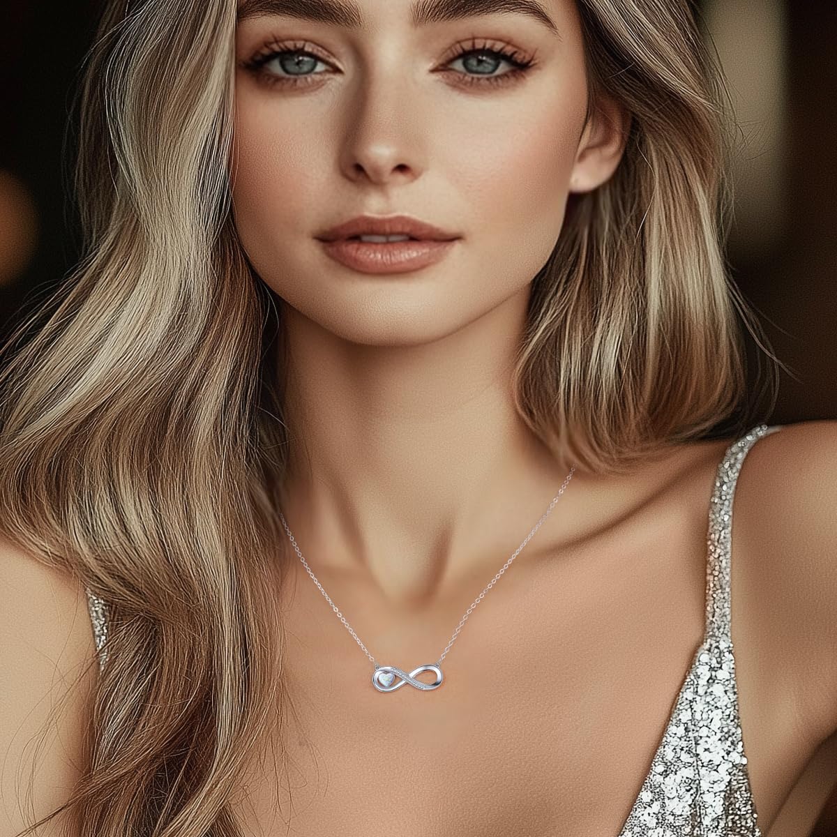 LOUISA SECRET Collana Donna Infinito Argento 925 | Gioiello Ipollergenico 45+5cm, Regalo per Natale/San Valentino/Compleanno/Amica/Mamma/Ricorrenze