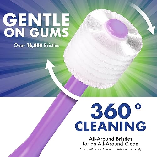 Miniatura 10 de Brilliant Oral Care Cepillo de dientes infantil con cerdas suaves y cabeza redonda, para un niño aprobado, fácil de usar, boca limpia, edades de 2 a