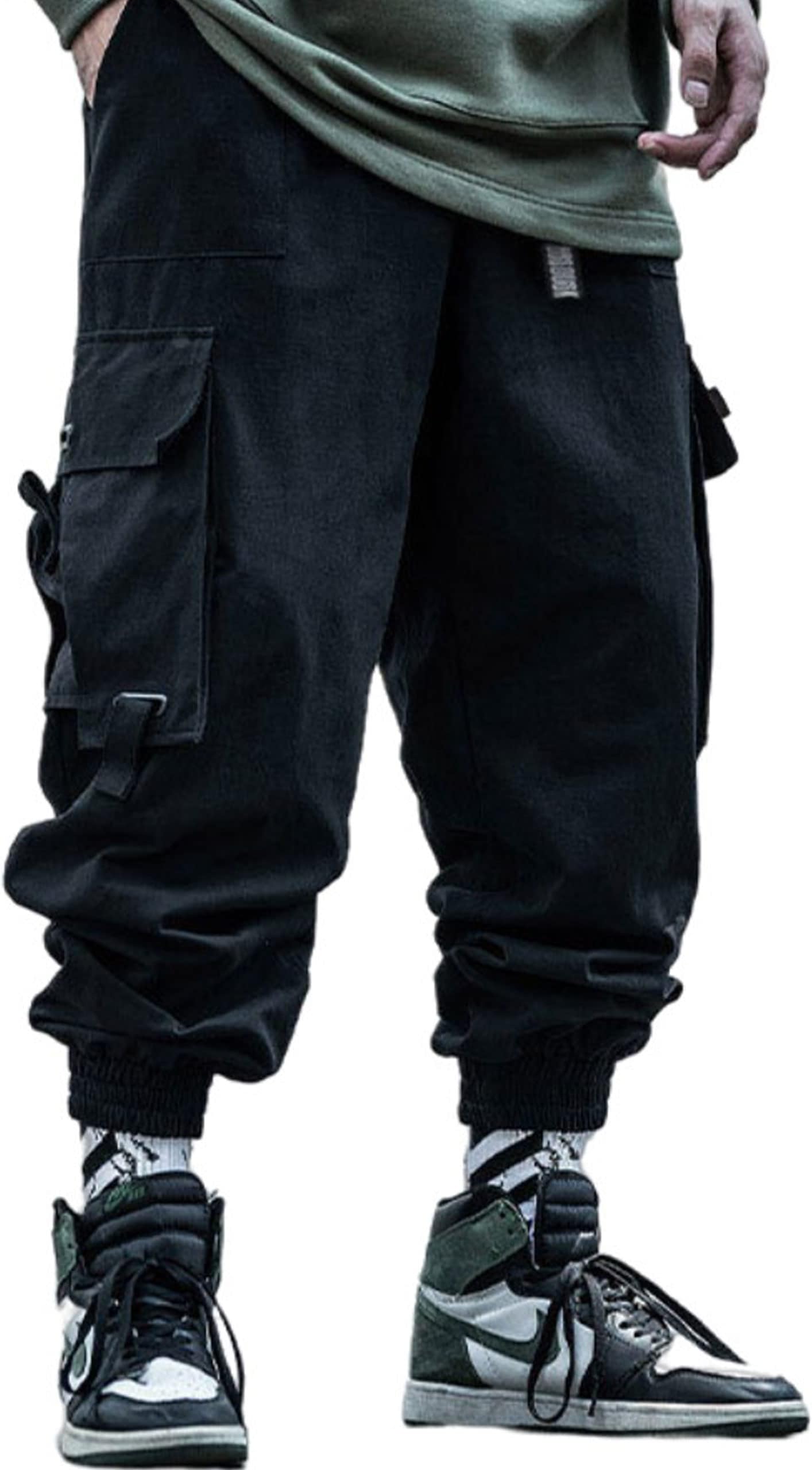 FantasyGearsMens Baggy Cargo Pants Y2k Fashion Techwear Joggers Outdoor Parachute Pants Streetwear