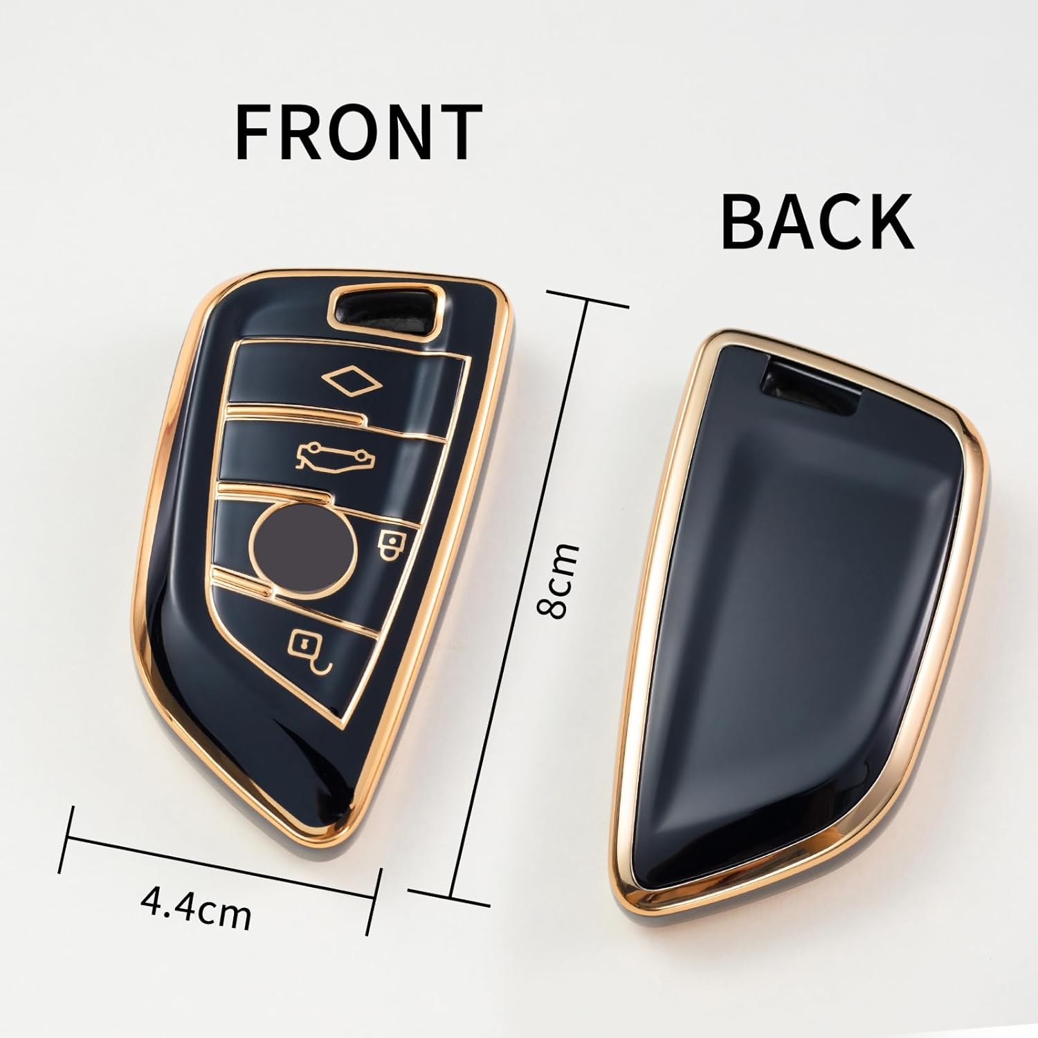 Gematay for BMW Key fob Cover, Key Fob Case Shell for BMW 2 5 6 7 Series X1 X2 X3 X5 X6 Soft TPU Full Protection, Black - Image 6