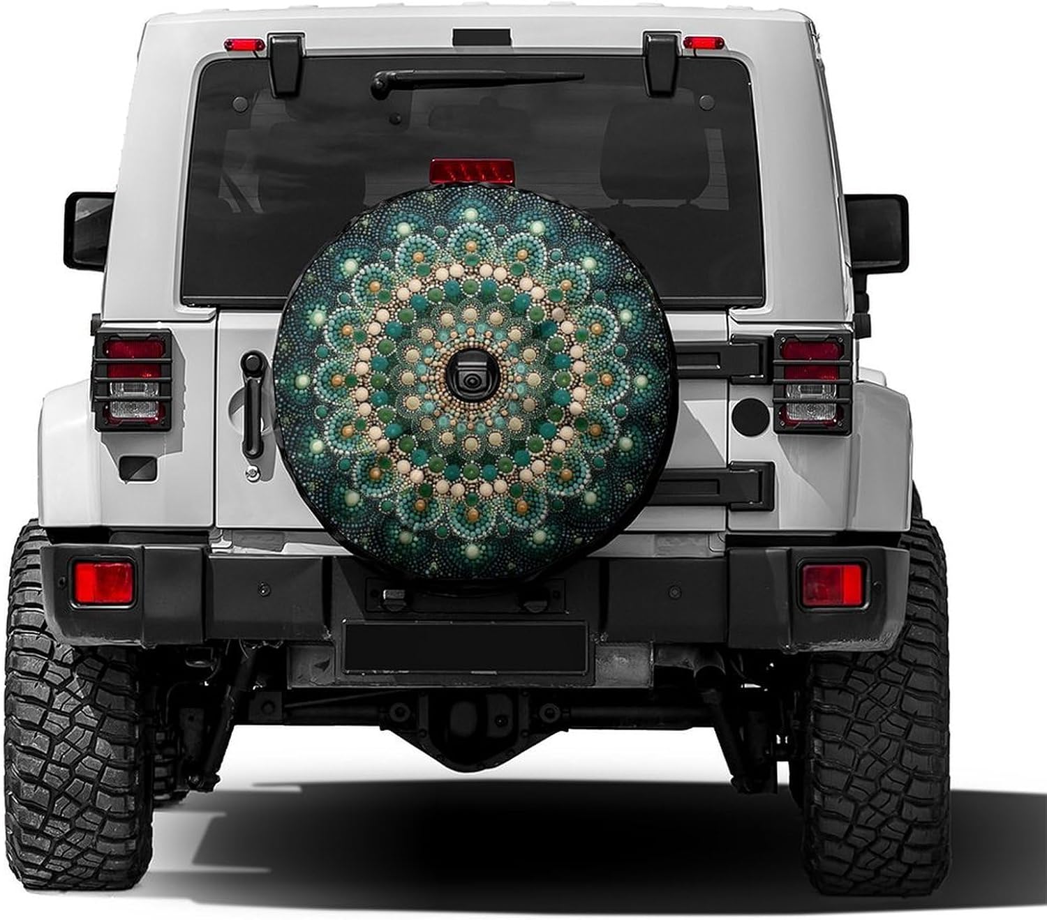 Delerain Spare Tire Cover with Backup Camera Hole Dinosaur Skeleton Wheel Covers Waterproof Dust-Proof UV Sun Universal Fit for Trailer RV SUV Truck (18 Inch for Diameter 32"-34")