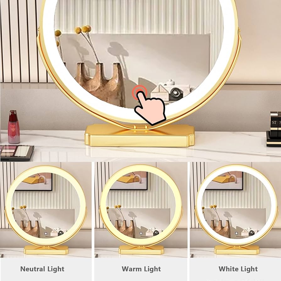 Amazon｜ドレッサー、ライト付きミラーとクッション付きスツール