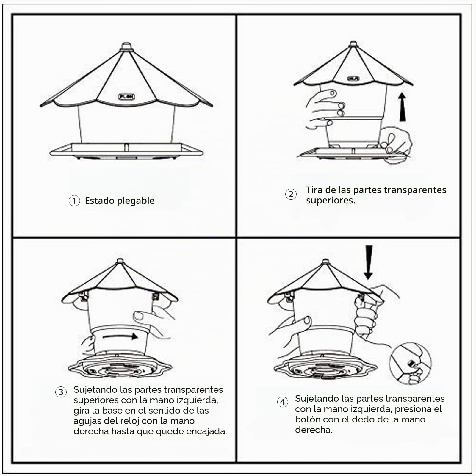 SANOTO Comedero Pajaros Exterior Gran Capacidad Comedero Colgante para Pájaros Comedero Pajaros Jardin Balcón Exterior Impermeable Comedero Pajaros Silvestres - Decoracion Jardin