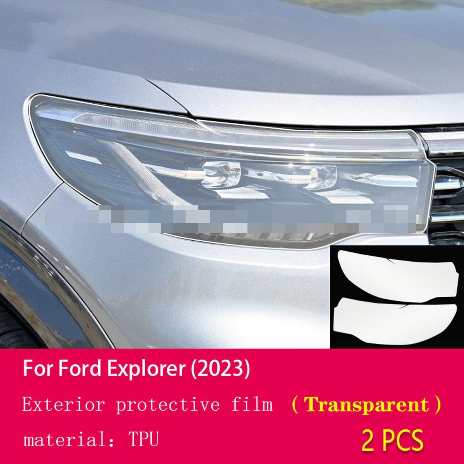 Car Exterior PPF Transparent Protective Film TPU Anti Scratch Headlamps Protective Film PPF，for Ford Explorer 2023